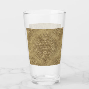 Verre Fleur de vie - soleil - motif continu 4