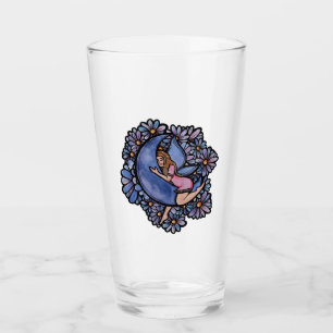 Verre Fleur violette Lune Fée