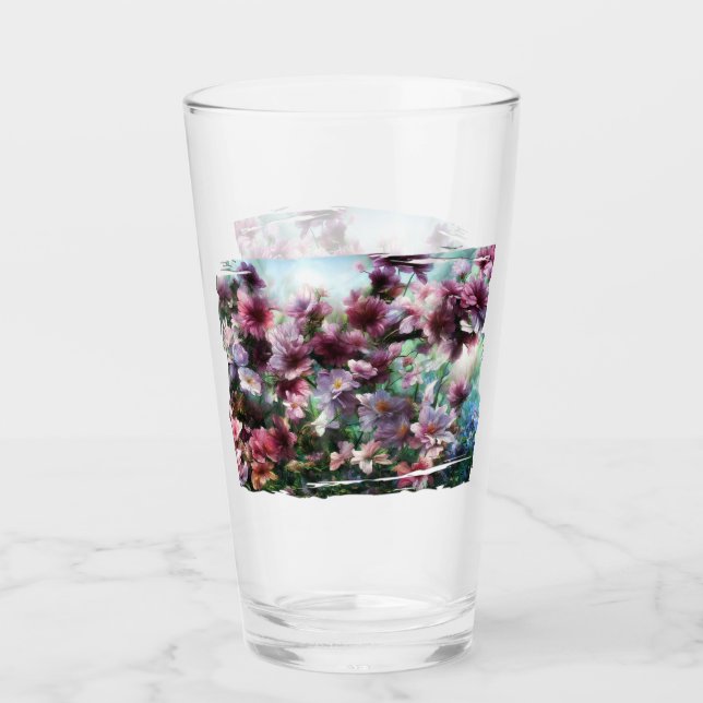 Verre Fleurs à éclaboussures de fleurs de cerisier (Devant)