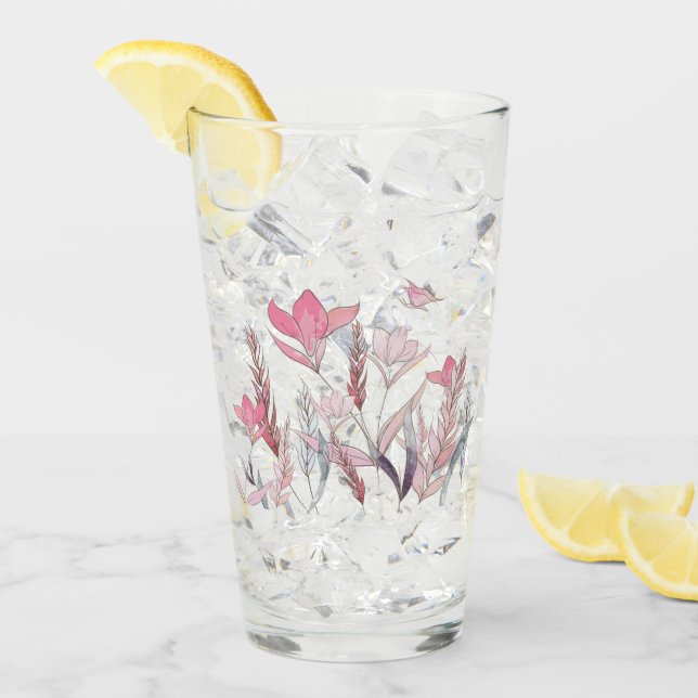 Verre Fleurs d'eau (Devant glace)