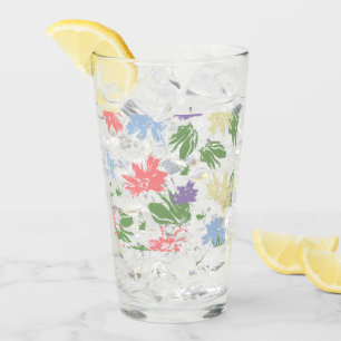 Verre Fleurs Pastel dansantes