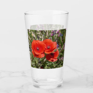 VERRE FLEURS POPPY