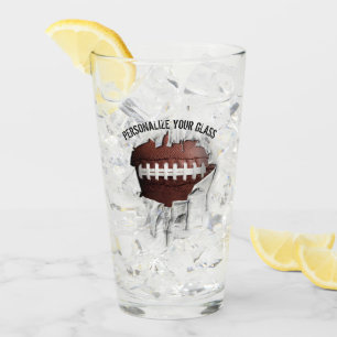 Verre Football déchiqueté (personnalisé)