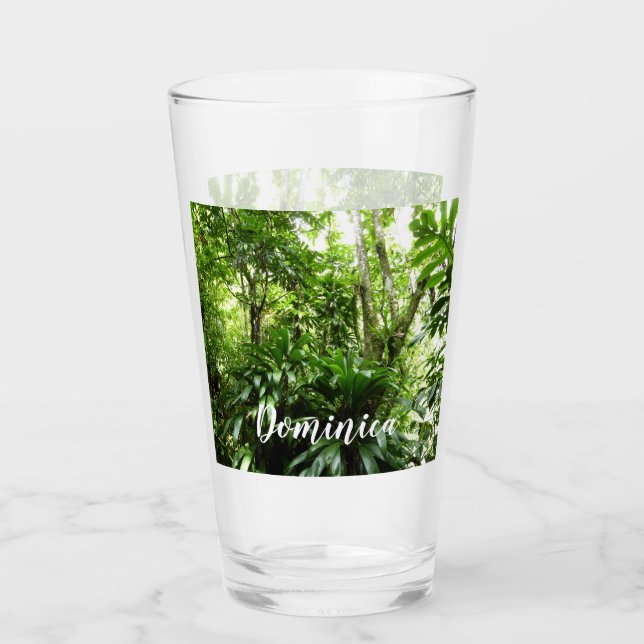 Verre Forêt de pluie dominicaine I Nature verte tropical (Devant)