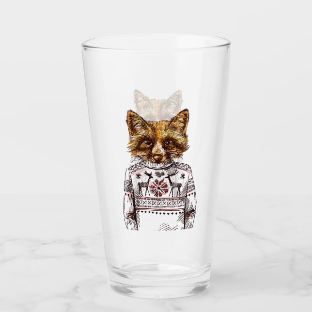 Verre Fox habillé rusé (Devant)