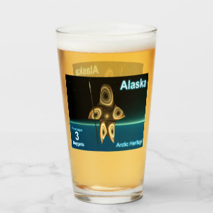 Verre Fractal Inuit Hunter - Alaska Postage