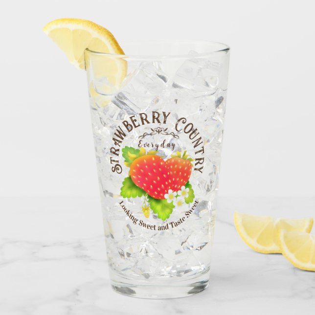 Verre Fraise blanche (Devant glace)