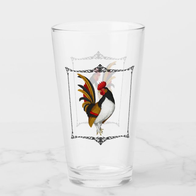 Verre French Country Farmhouse Roster Rouge Black Gold (Devant)