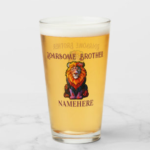 Verre Frère Cool coloré Lion Faux brodé 049