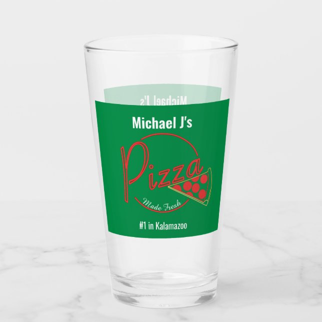 Verre Fresh Made Pizza Pizzeria Beer Glass (Devant)