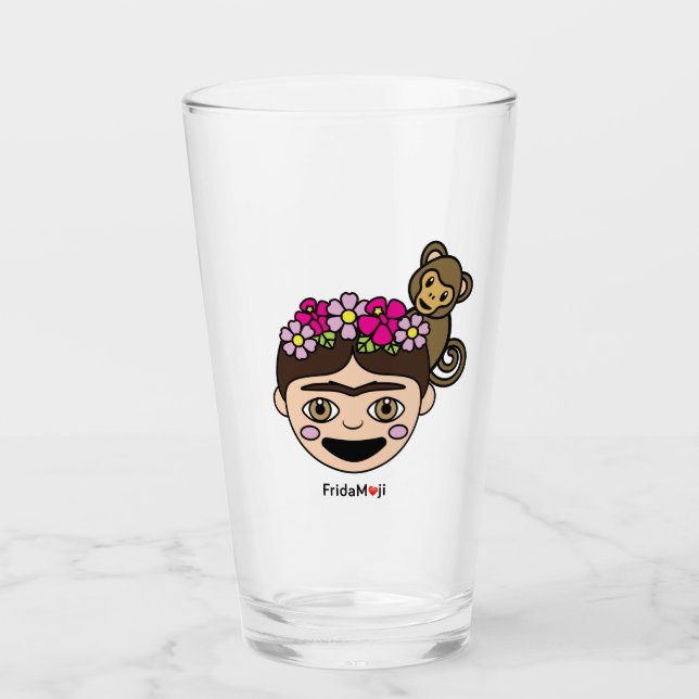 Verre Frida Kahlo | FridaMoji - Frida heureux (Devant)
