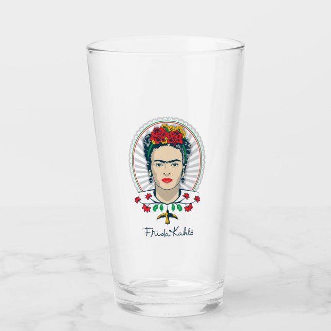 Verre Frida Kahlo | Vintage Floral (Devant)