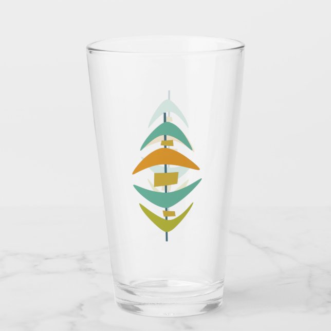 Verre Funky Boomerang Mid Century Moderne (Devant)