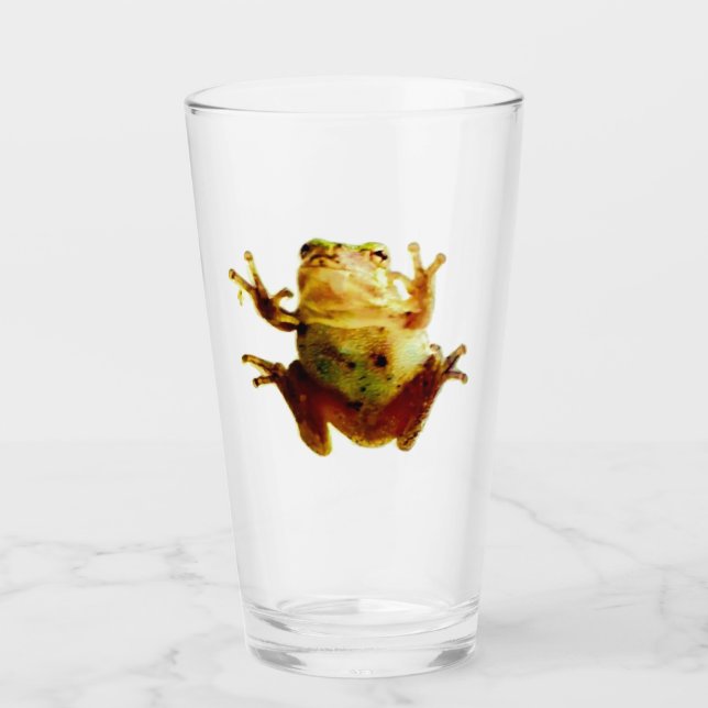 Verre Funky Frog Toad Green Glass Cup (Devant)
