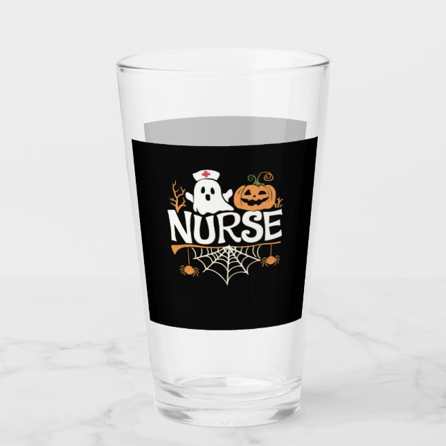 Verre Funny Nurse Halloween Ghost Design Essential T-Shi (Devant)