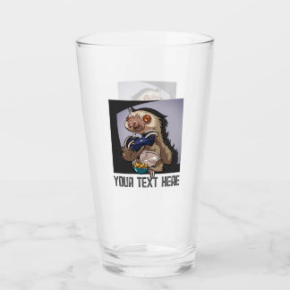 Verre Funny Sloth Add Your Text Computer Games Cartoon
