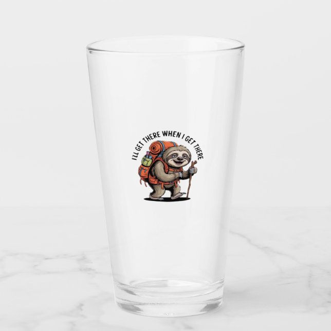 Verre Funny Sloth Hiking Team - Slow and Steady Classic  (Devant)