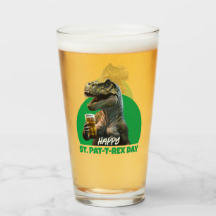 Verre Funny St. Pat-T-Rex Célébration Dino Aimant La Biè
