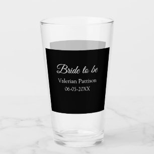 Verre futurelle nom date noir blanc shower de mariage no