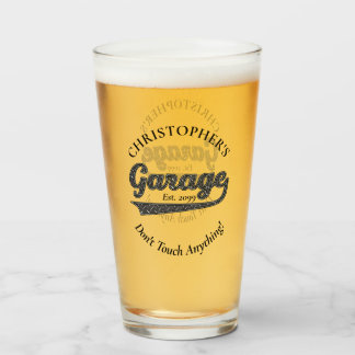 Verre Garage Ne Touchez rien Boire Bière Pint