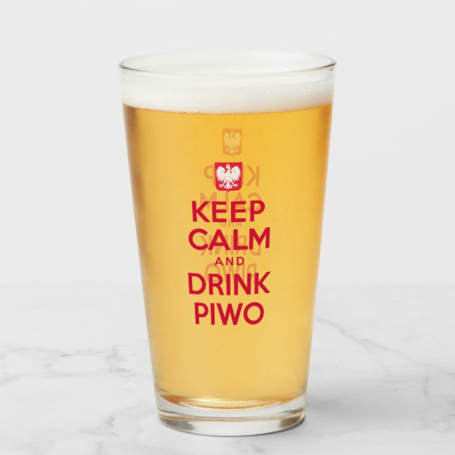 Verre Gardez le polonais calme de Piwo de boissons (Devant (rempli))
