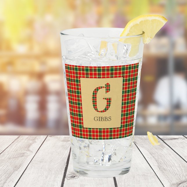 Verre Gibbs Tartan Monogramme G (Créateur téléchargé)