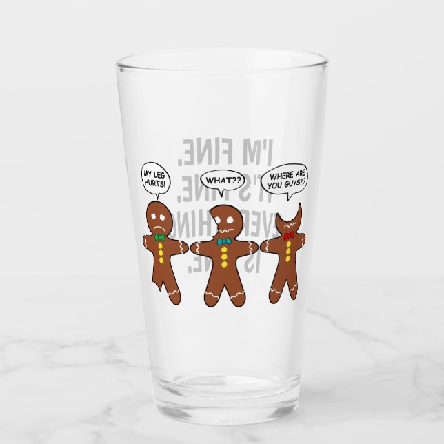 Verre Gingerbread Tout est faste (Devant)