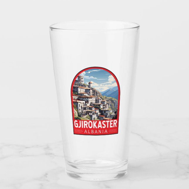 Verre Gjirokaster Albanie Travel Art Vintage (Devant)