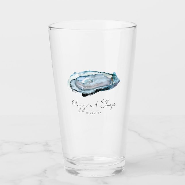 Verre Glaces personnalisées à la pinte d'huître (Devant)
