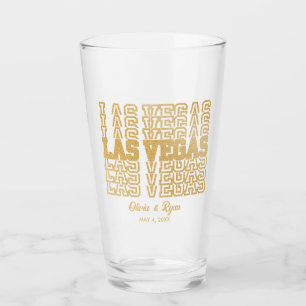 Verre Glamour Gold Las Vegas Mariage mariage fête cadeau