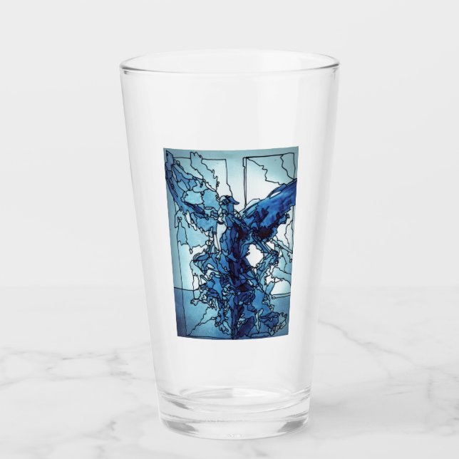 Verre Glass Cup Blue Angel (Devant)