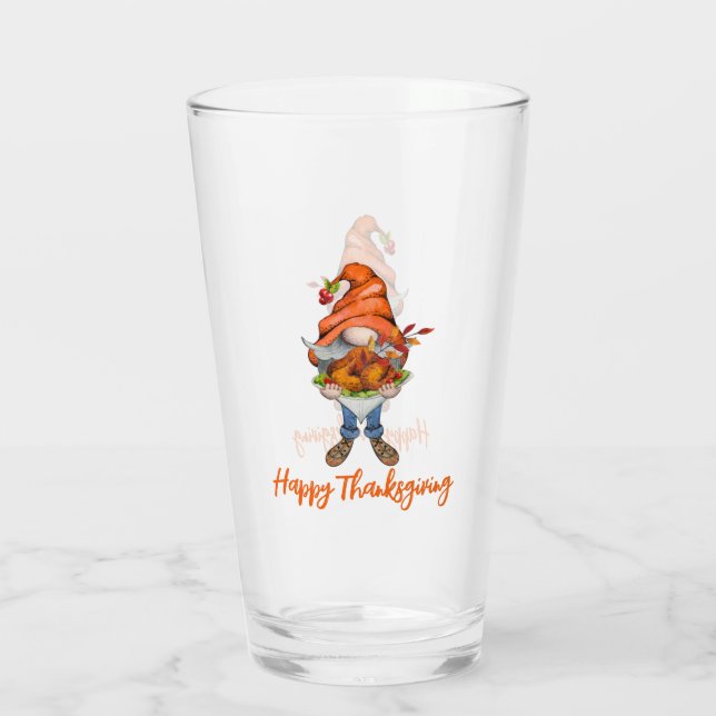 Verre Gnome Avec La Turquie (Dos)