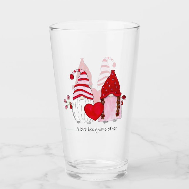 Verre Gnome Valentine Un amour comme gnome autre (Devant)