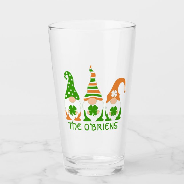 Verre Gnomes irlandais amusants (Devant)