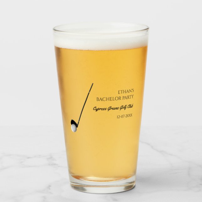 Verre Golf Bachelor Party - Golf trip Classic Stylish (Devant (rempli))