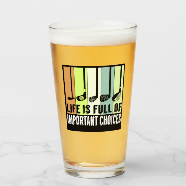 Verre Golf Funny Life Choices Clubs (Devant (rempli))