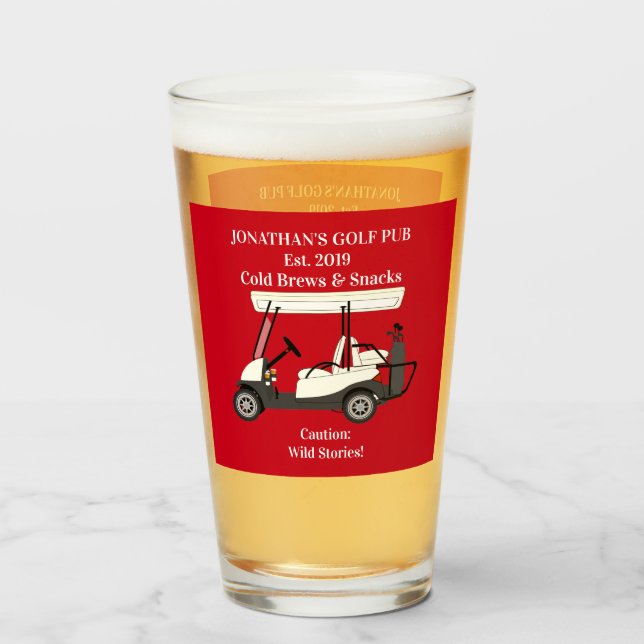 Verre Golf Pub Golf Panier Bière & Snacks Wild Stories P (Devant (rempli))