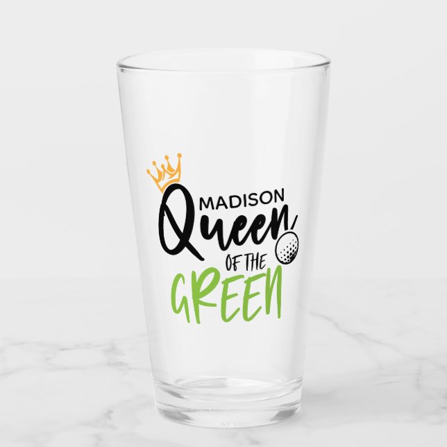 Verre Golf Queen Of The Green Funny Moderne Personnalisé (Devant)