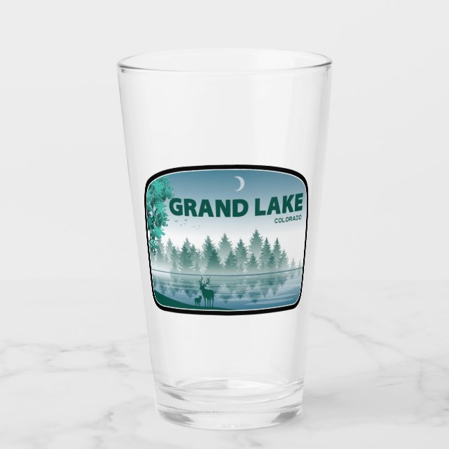 Verre Grand Lake Colorado Deer (Devant)