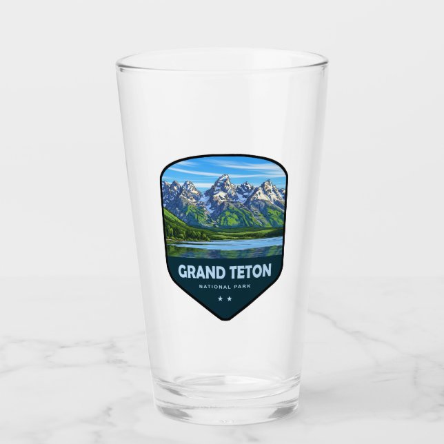 Verre Grand Teton National Park Shield (Devant)