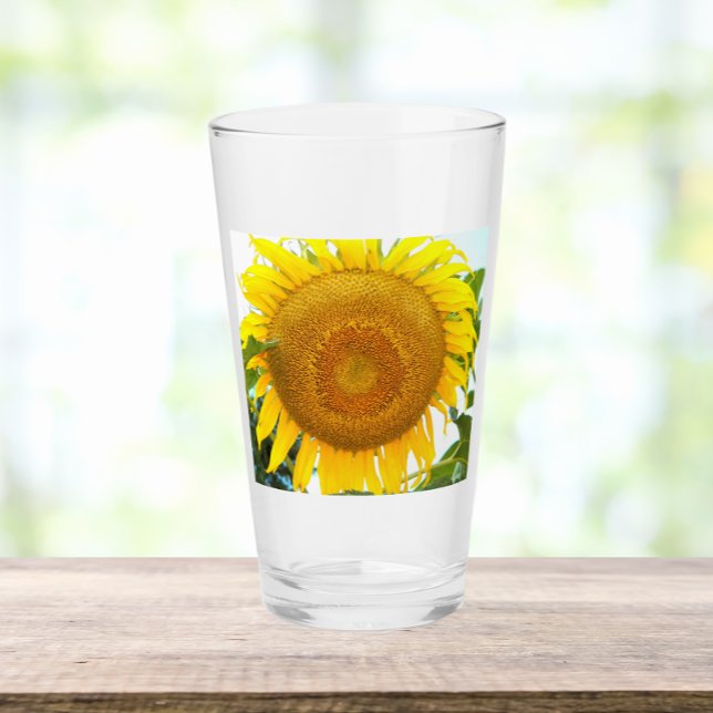 Verre Grand tournesol jaune Floral (In Situ)