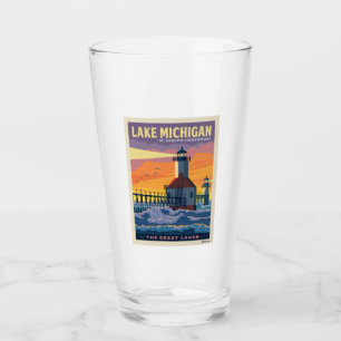 Verre Grands Lacs Lac Michigan