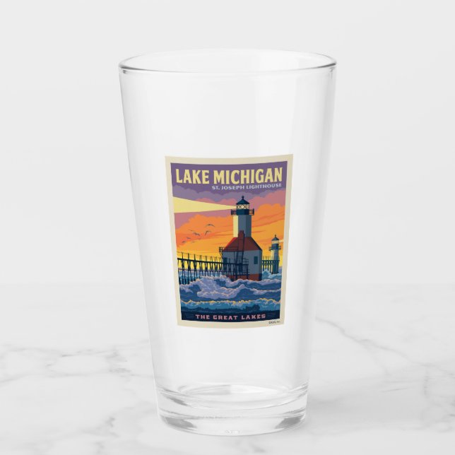 Verre Grands Lacs | Lac Michigan (Devant)