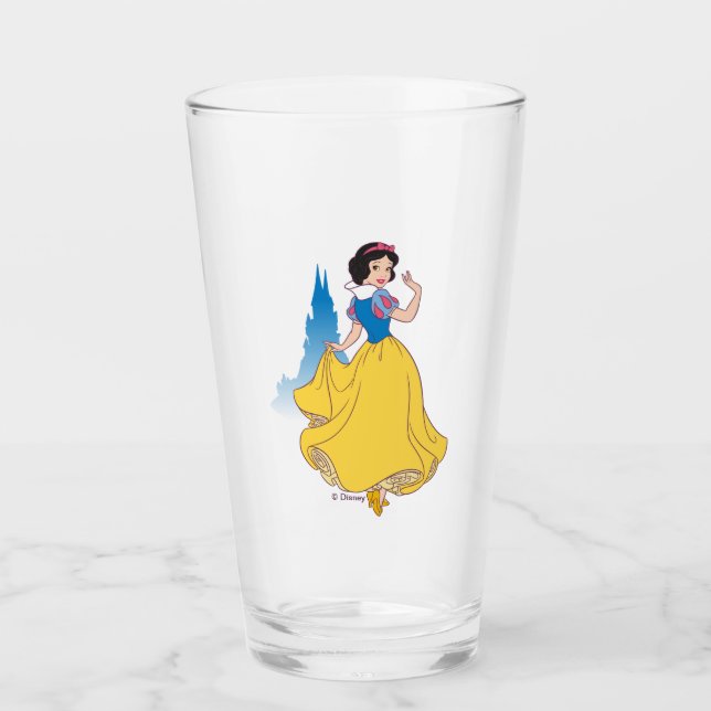 Verre Graphique blanc et château de neige (Devant)