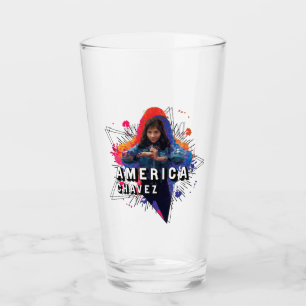 Verre Graphique de caractères étoilés America Chavez