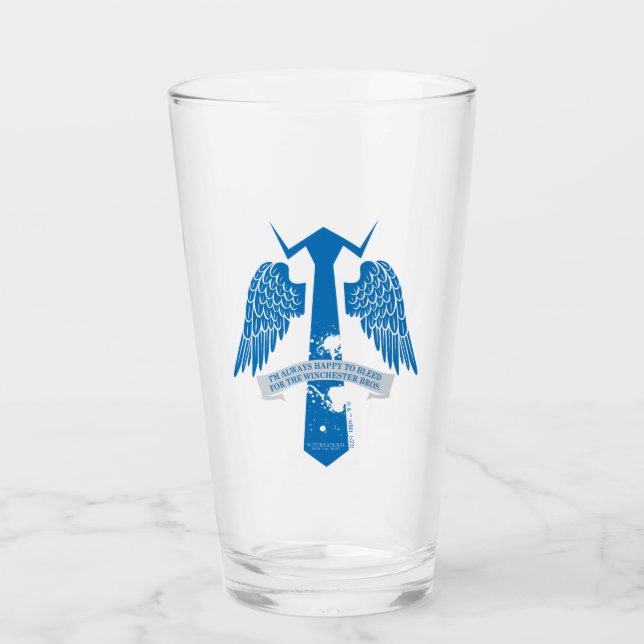 Verre Graphique de citation de Cravate de Castiel surnat (Devant)