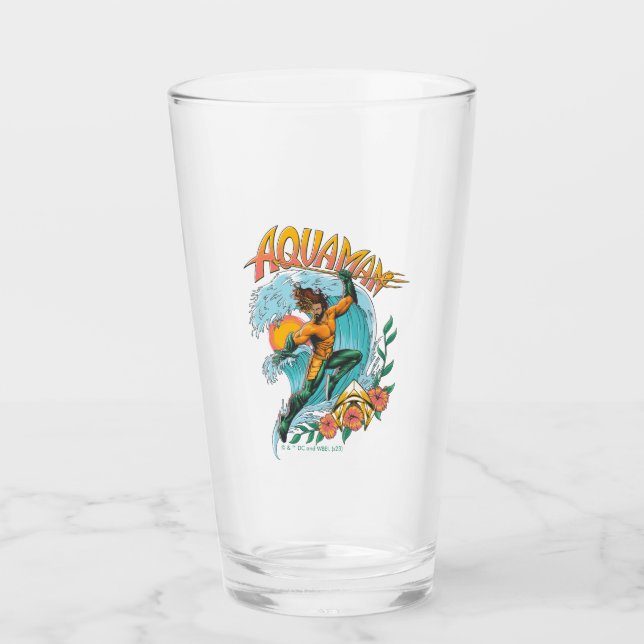 Verre Graphique du Surf de levage Aquaman et Trident (Devant)