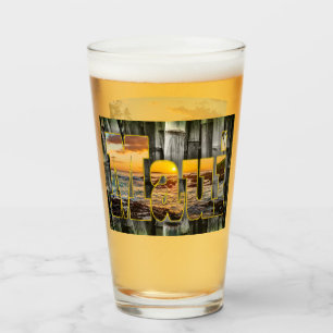 Verre Graphiques de Maui, bambou et plage de Pa'ako, ver