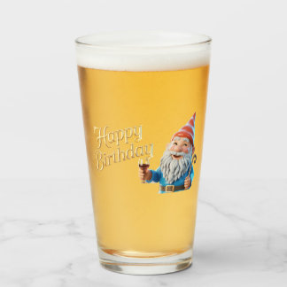 Verre Graphisme de personnage de gnome pour joyeux anniv