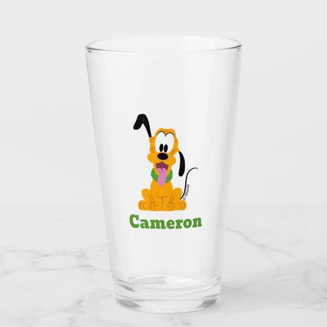 Verre Graphisme joyeux de Pluto en chiot (Devant)